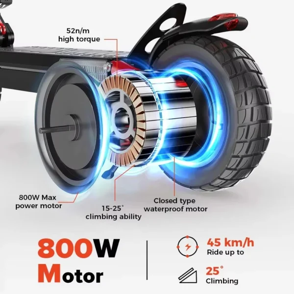 iScooter ix4 800W 48V 15Ah 45km/h 40-45km 10" elektriline tõukeratas - Image 3