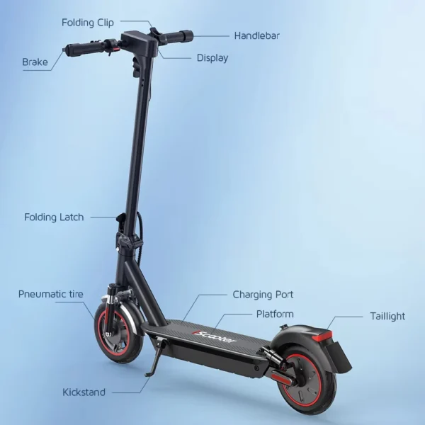 iScooter i10Max 750W 48V 18Ah 45km/h 80-96km 10" kokkupakitav tõukeratas - Image 6