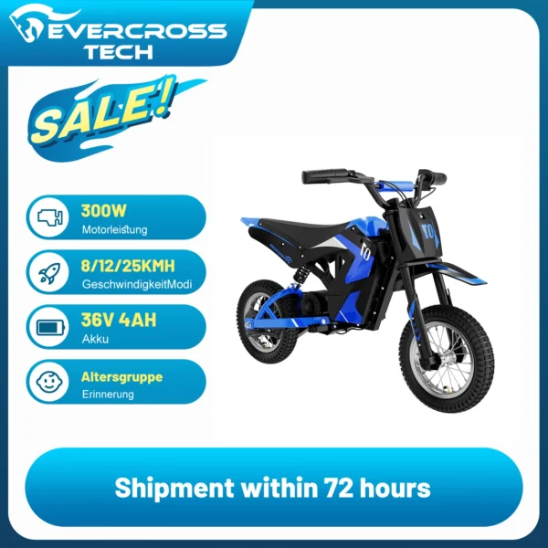 Evercross EV12M 300W 36V 4Ah 25km/h 15km 12" elektriline mootorattas - Image 2