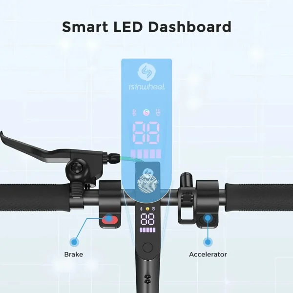 isinwheel S9 Pro 350W 36V 7.5Ah 25km/h 30km 8.5" elektriline tõukeratas - Image 2