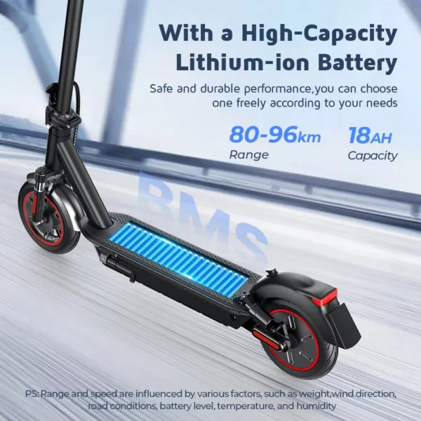 iScooter i10Max 750W 48V 18Ah 45km/h 80-96km 10" kokkupakitav tõukeratas - Image 4