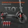 iScooter iX6 1000W 48V 17.5Ah 45km/h 40-45km 11" elektriline tõukeratas - Image 3