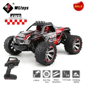WLtoys 144016 144018 1:14 35Km/h 4WD RC puldiauto 2.4G kaugjuhtimisega mänguasi