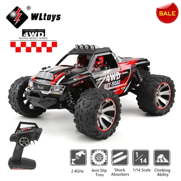 WLtoys 144016 144018 1:14 35Km/h 4WD RC puldiauto 2.4G kaugjuhtimisega mänguasi