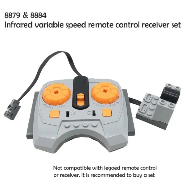 MOC Elektroonilised ehitusplokid RC mootori komplekt IR juhtimine DIY mänguasjad