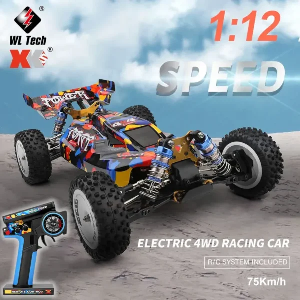 WLtoys 124007 1/12 75KM/H 4WD brushless RC puldiauto - Image 5