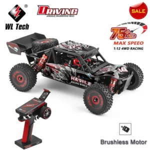 WLtoys 124016 V8 V2 1:12 4WD RC kõrge kiirus, brushless, maastikuauto