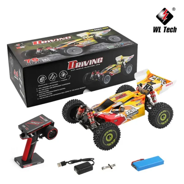 WLtoys 144010-V8 1:14 70KM/H 4WD RC auto  brushless mootori drift mänguasi laste kingitus - Image 5