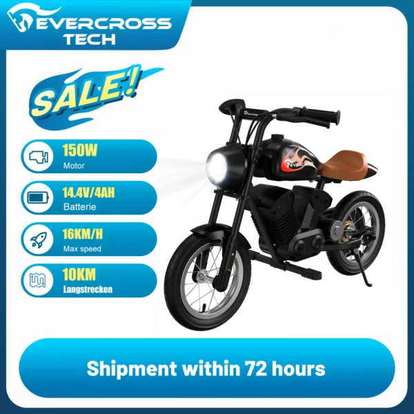 EVERCROSS TECH EV08M 150W 12V 4Ah 16km/h 10km 12" elektriline mootorratas