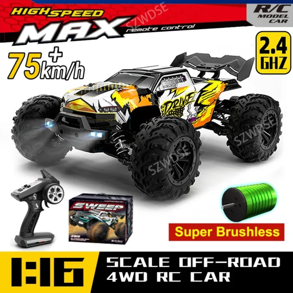 WLtoys 16101 Pro 1:16 75km/h 4WD RC auto