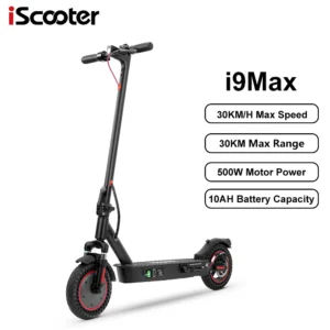 iScooter i9Max, mudel, 500W, 36V, 10Ah, 30km/h, 30km, 10" elektriline tõukeratas