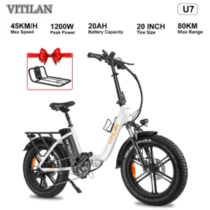 vitilan u7, VITILAN U7, 1200W, 48V, 20Ah, 45km/h, 80km, 20" elektriline maastikuratas