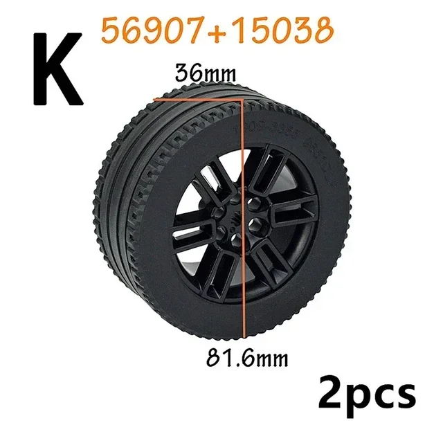 Wheels and tires differ<span> - </span>56907 and 15038