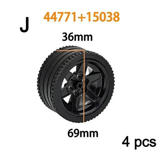Wheels and tires differ<span> - </span>44771-4Pcs